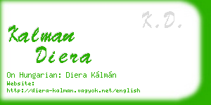kalman diera business card